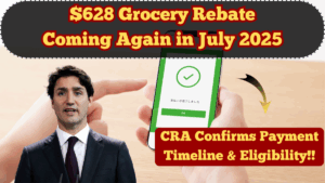 $628 Grocery Rebate Coming Again in July 2025 – CRA Confirms Payment Timeline & Eligibility